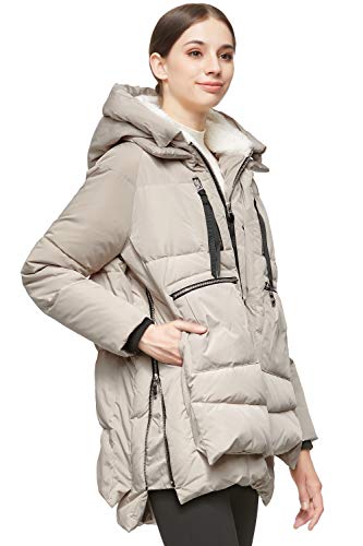 Orolay Women's Thickened Down Jacket Hooded Long Puffer Coat