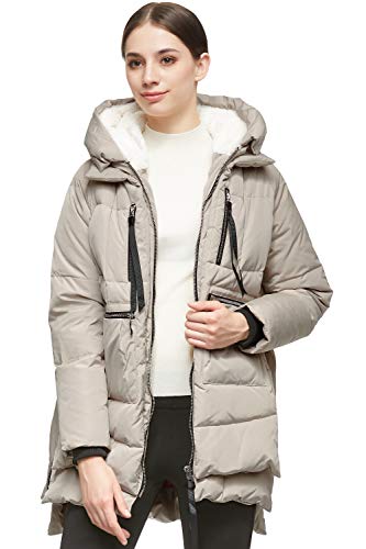 Orolay Women's Thickened Down Jacket Hooded Long Puffer Coat