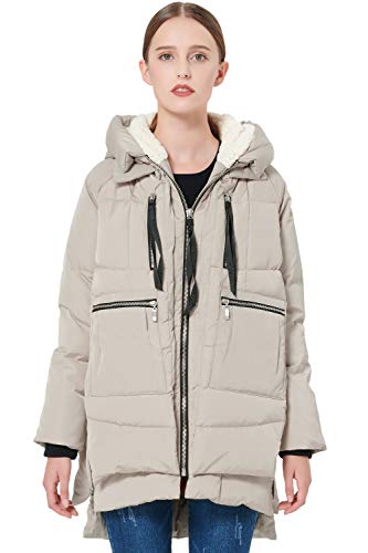 Orolay Women's Thickened Down Jacket Hooded Long Puffer Coat