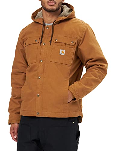 Carhartt Men's Relaxed Fit Washed Duck Sherpa-Lined Utility Jacket