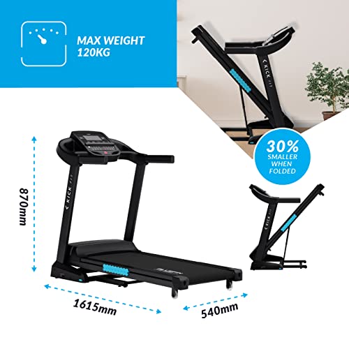 Bluefin Fitness Kick FIT Home Treadmill | Foldable Treadmill For Home Use | Running Machine | Treadmills for walking | Folding Treadmill From Bluefin Fitness