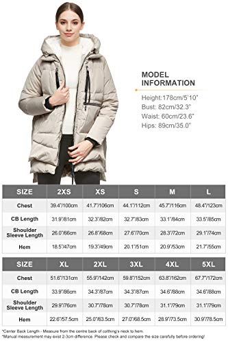 Orolay Women's Thickened Down Jacket Hooded Long Puffer Coat